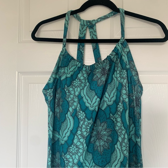 Prana Teal Green Blue Patterned Sundress Size Extra Large - Picture 2 of 6